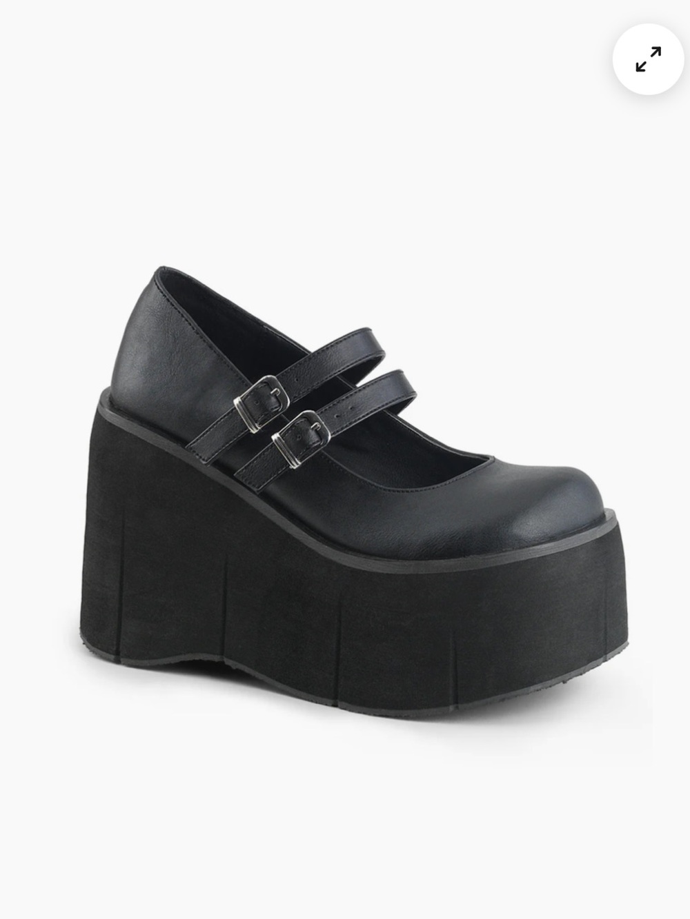 Demonia Kera -08 Black Flatform Mary Jane’s